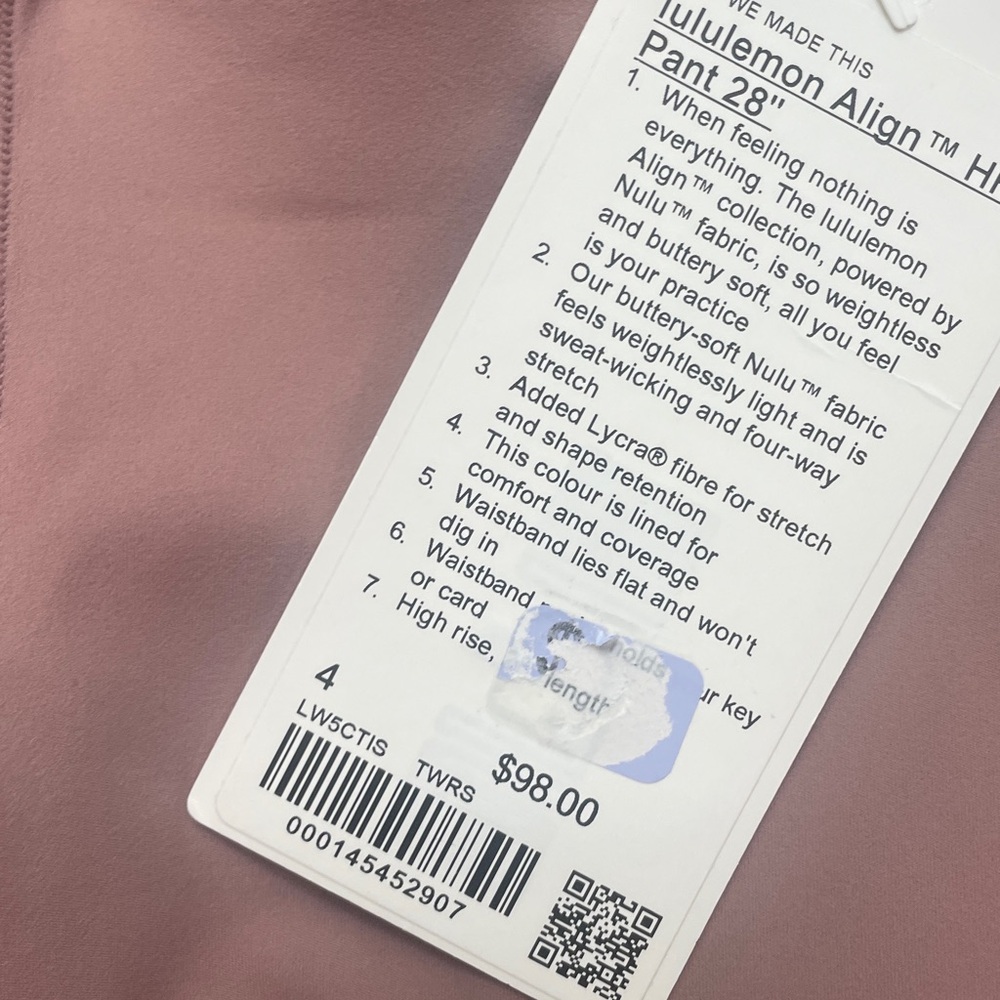 Lululemon Mauve Align Pants - Picture 2 of 5
